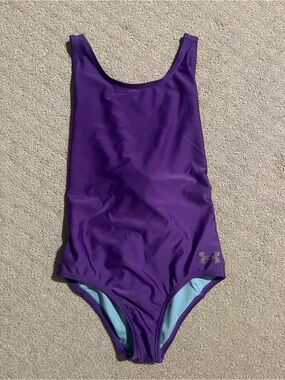 Under Armour Girls' Purple One-Piece Swimsuit size 12